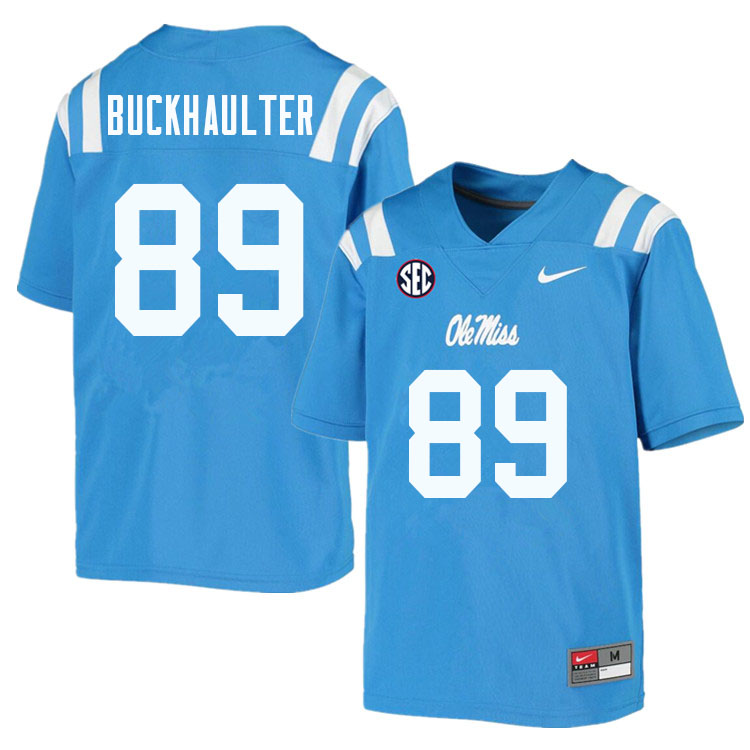 Brandon Buckhaulter Ole Miss Rebels NCAA Men's Powder Blue #89 Stitched Limited College Football Jersey UVE7458OD